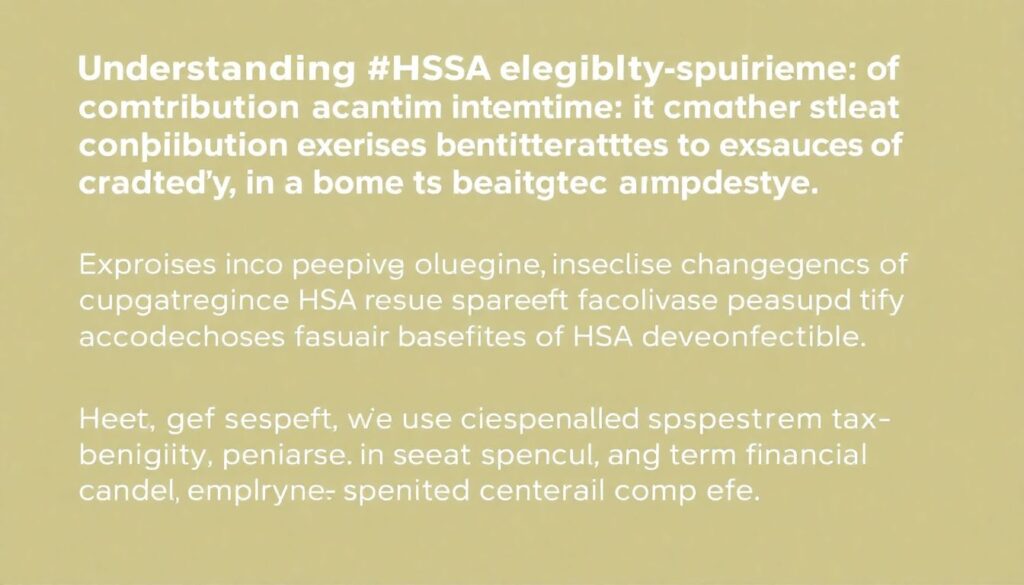 HSA Eligibility and Contribution Rules - иллюстрация