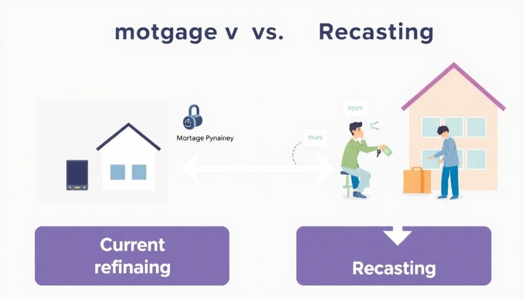Refinancing vs Recasting Your Mortgage - иллюстрация