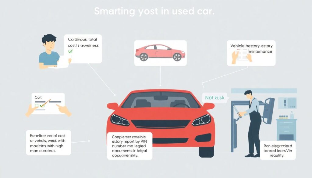 Used Car Buying Guide on a Budget - иллюстрация