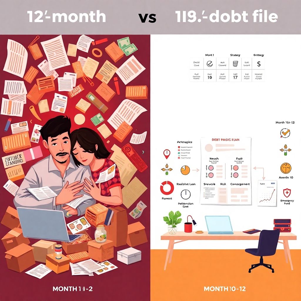 From debtor to debt-free in 12 months: a simple action plan to follow