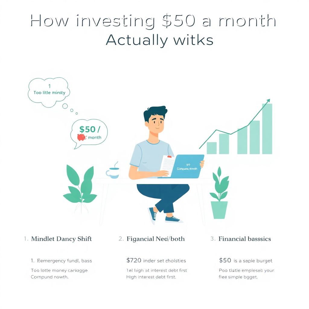 How to start investing with $50 a month: step-by-step beginner guide