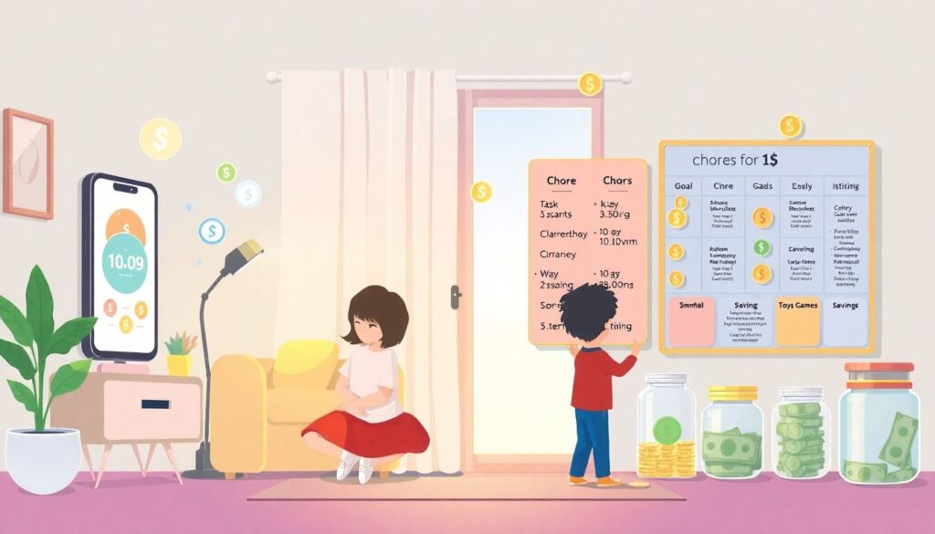 Family Finance: Teaching Kids About Money Through Chores - иллюстрация